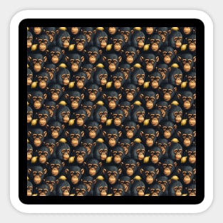 Charming Chimp Pattern Sticker